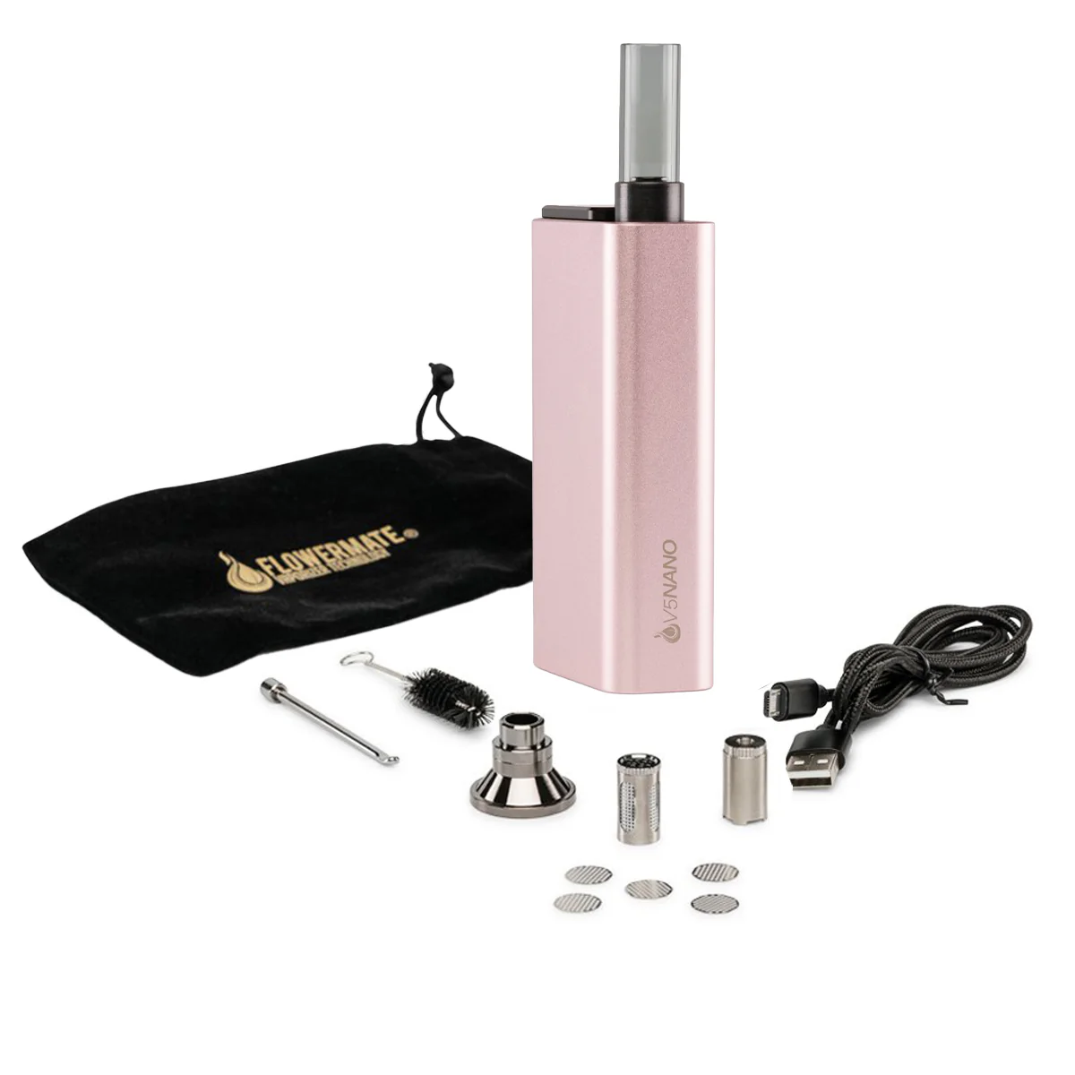 Lightly Used - Flowermate V5.0 Nano Vaporizer - Rose Gold - Image 2